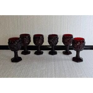 Avon | Dining | Avon 876 Cape Cod Ruby Red Glass Goblets Set Of 6 ...